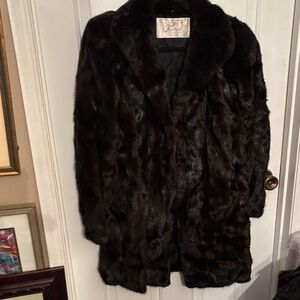 Vintage The Fashion Hermes/Rosenfield Shreveport Black Mink Coat 10-12